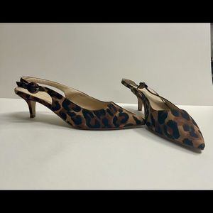 Marc Fisher “Jovanni” Leopard Print Slingback